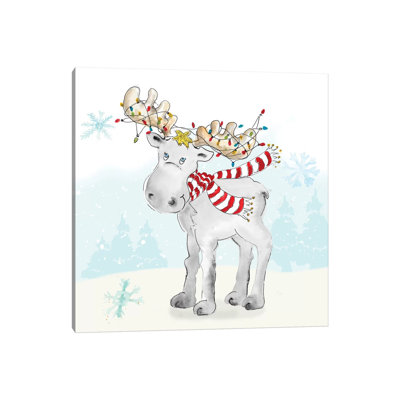 Whimsical Moose by Patricia Pinto - Wrapped Canvas Gallery-Wrapped Canvas Giclée