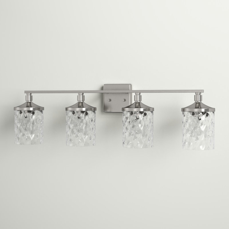Baldwin Dimmable Vanity Light, Brushed Nickel, 4-Light