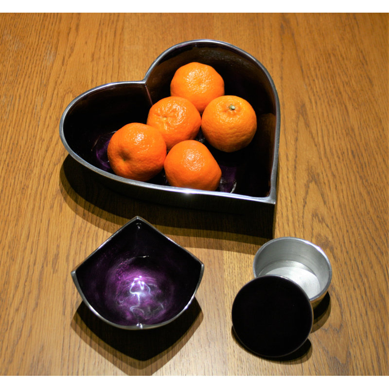 17 Stories Rosevale Aluminum Serving Bowl, Purple