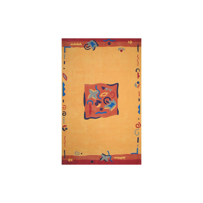 Bright Rug Abstract Indoor Rug, Rectangle 5' x 8'