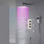 Douche à pluie à changement de couleur à DEL de couleur unie à essai dynamique et expérience de pluie relaxante-48171174