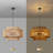 6-Light Dimmable Hand-Woven Drum Chandelier
