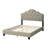 Contemporary Upholstered Queen Bed, Grey Color, Arch Design Wooden Bedframe, Adjustable Modern Size Headboard In Grey, Hb