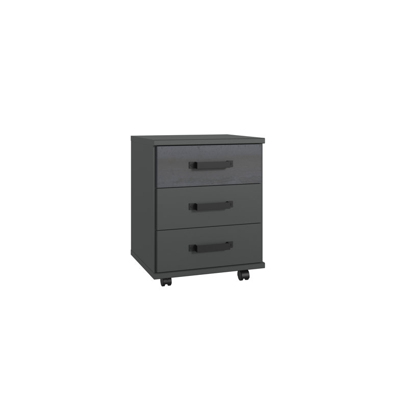 Ossian 46cm Wide 3 -Drawer Mobile File Cabinet
