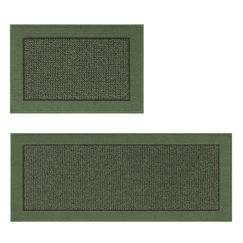 Kitchen Mats Set of 2 Non-Slip Kitchen Rugs for Floor, Absorbent and Stain Resistant Kitchen Runner, Machine Washable Rugs for Kitchen, Laundry & Sink