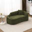Chaise longue incurvée à compression, chenille, avec oreiller intégré, 3 en 1, polyvalente, assise profonde, aucun assemblage requis, pour chambre à coucher, lit moderne, 2 places, idéale pour les petits espaces, design, montage rapide