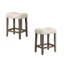 Table de salle à manger carrée en chêne 36 po et 4 tabourets à hauteur de comptoir 36 po, 5 pièces transitionnel, bois d'ingénierie, simple à assembler et confortable pour les adultes, assemblage