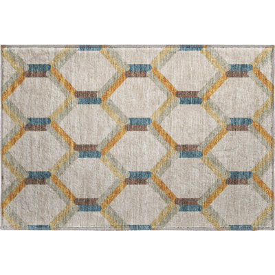 Premium Machine Washable Mayfield AMF2343 Lattice Rug