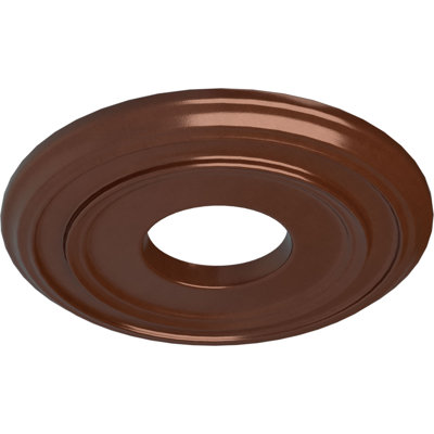 Endurathane Classic Ceiling Medallion, 12 3/8"OD x 4"ID x 1 1/8"P (Fits Canopies up to 7 1/4"), Hand-Painted Copper Penny Finish