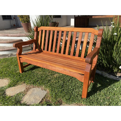Classic 60 in. 2-3 person Redwood Garden Outdoor Bench