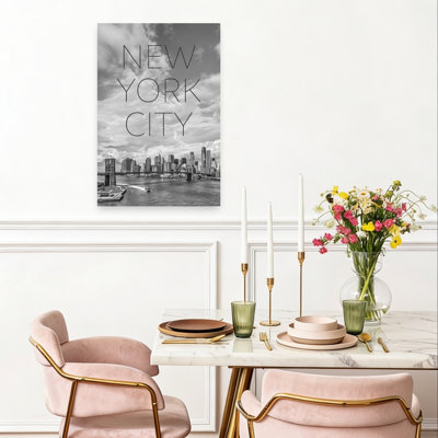 «New York City Skyline Minimalist Abstract Architecture City», art mural
