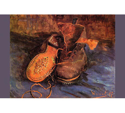 « a pair of chaussures » par vincent van gogh, reproduction d’art