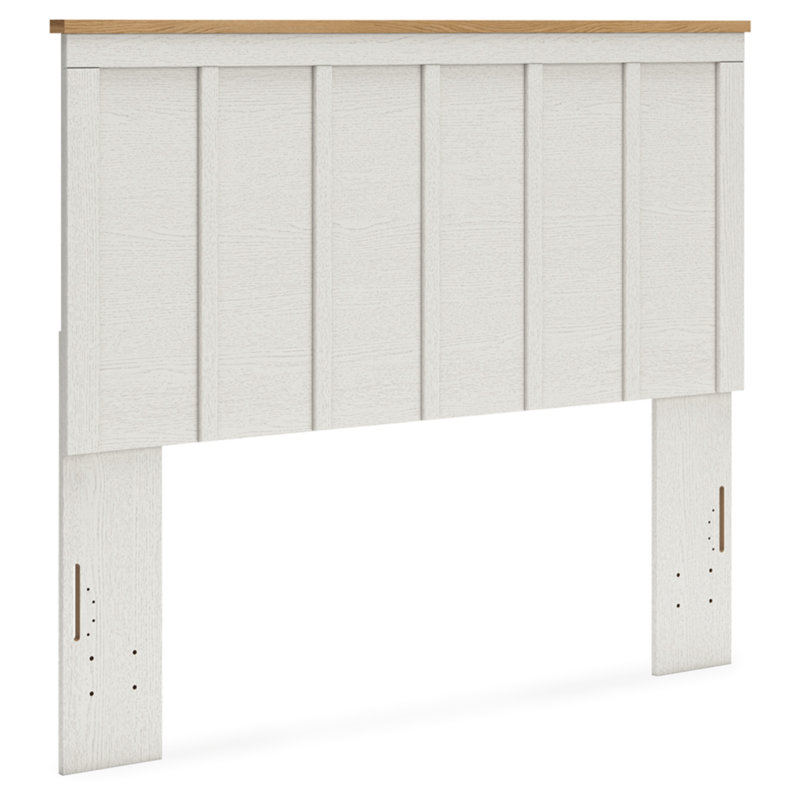 Linnocreek Queen Two-Tone Wood Panel Headboard