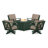 Braxton 5-Piece Deep Seating Swivel Conversation Set with Fire Pit Table-128126266-68603219