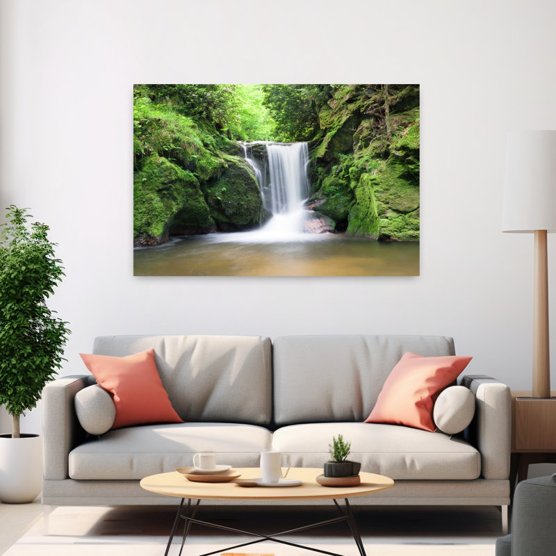 Eau dans une forêt, cascade de Geroldsau, forêt noire, Bade-Wurtourg, Allemagne, paysage contemporain abstrait, art