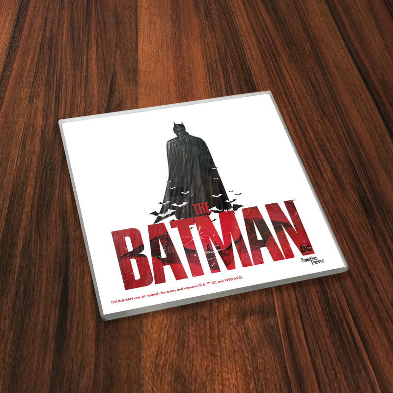 (Symboles) Ensemble de sous-verres en verre Starfire, The Batman Starfire Prints