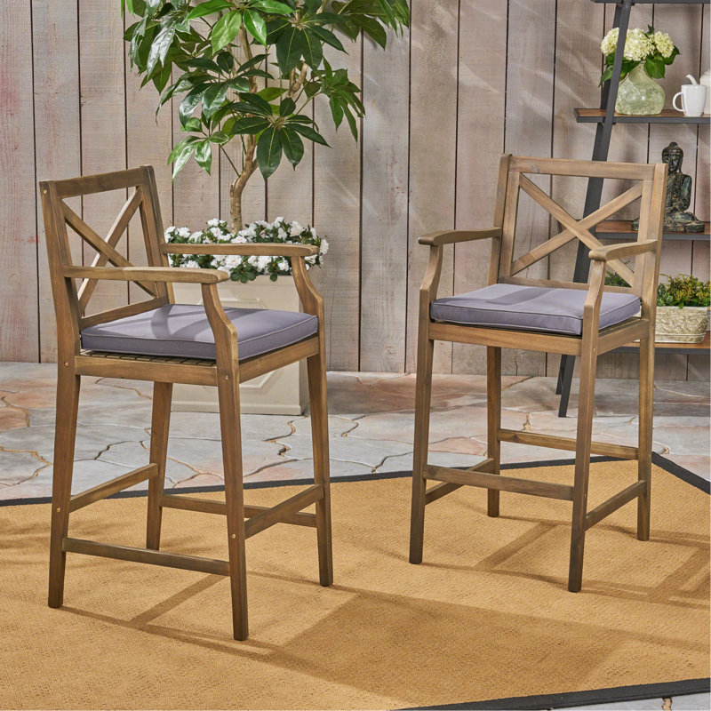 Tabouret Perla, Gris, Gris foncé