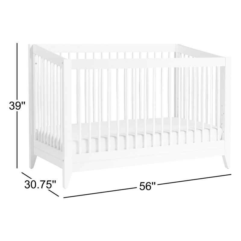 Sprout 4-in-1 Convertible Crib, White