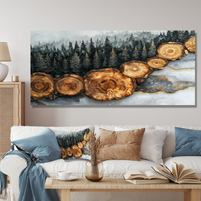 La forêt, veine de cristal de l'hiver III - reproduction d'art traditionnelle en métal, décoration murale forêt en métal