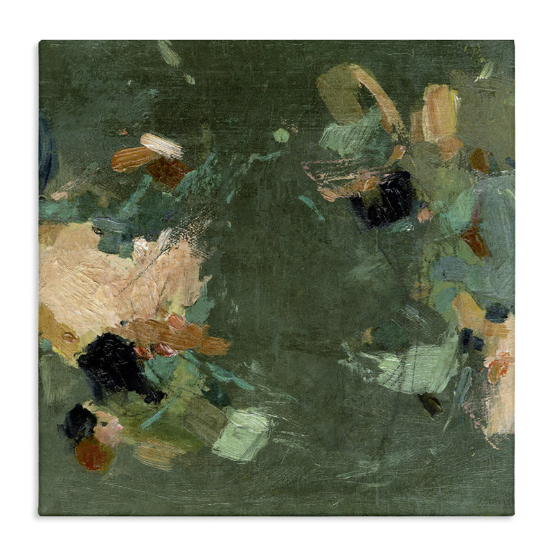 «Green Hued Abstraction», art mural par Suzanne Nicoll, H 17 po x l 17 po