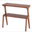 Table de bout en bois massif Mid-Century moderne de 27,56 po - Table d'appoint de style maison de campagne étroite avec tablette de rangement à 2 niveaux, table de chevet élégante et table d'appoint
