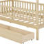 Lit en bois avec deux tiroirs-1046580295