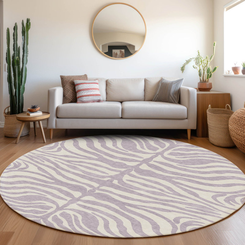 Tapis intérieur / extérieur mauve Solstice , 8 pi x 8 pi