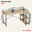 L-Shaped Desk (120 or 140cm x 90cm) Corner Desk with Adjustable Shelves by Aliff-2031476463-2031476459