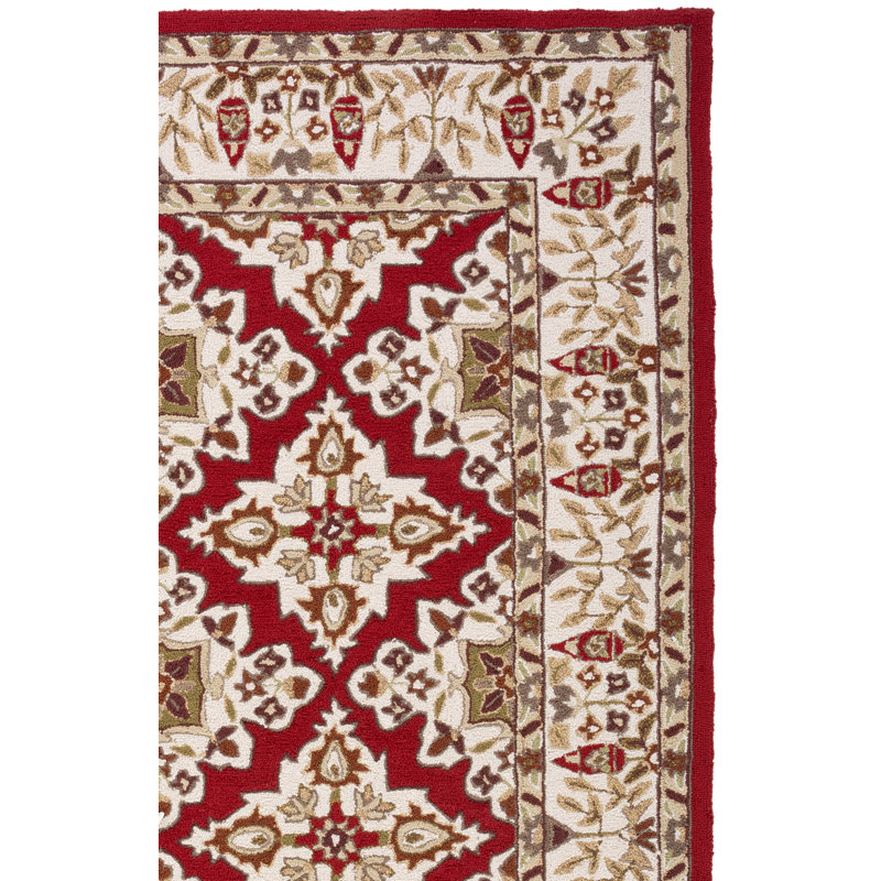 Tapis de la surface ivoire crocheté à la main Broadcommon, Rectangle 6 pi x 9 pi