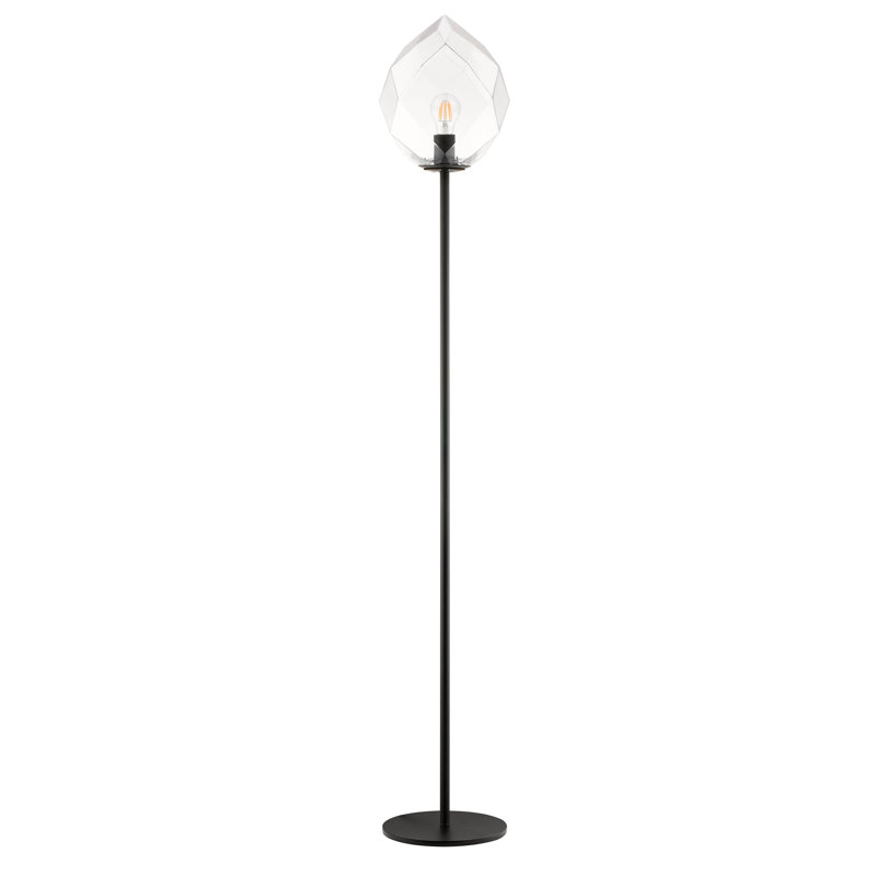 Chun 163cm Black Traditional Floor Lamp, Clear
