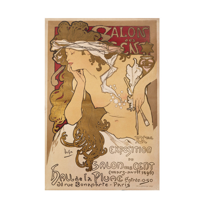 Art sur toile par Alphonse Marie Marie Mucha, 1896, H 47 po x l 30 po