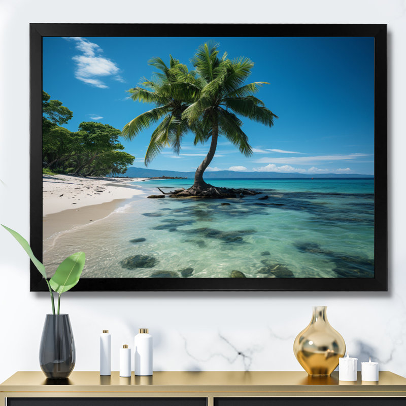 Thailand Tropical Paradise - Nautical & Beach Wall Art Prints, H 16 po x l 32 po x P 1 po, Cadre photo noir