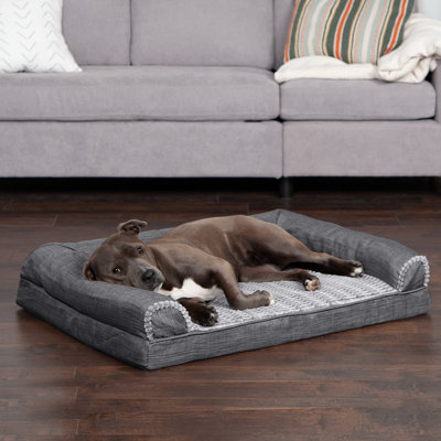 Luxe Fur & Performance Linen Sofa Bed