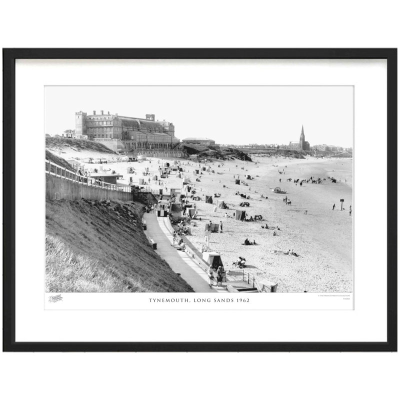 Tynemouth, Long Sands 1962 by Francis Frith - Single Picture Frame Print, 60cm H x 80cm W x 2.3cm D