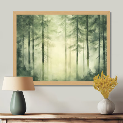 Softgreen Green Soft Green Forest Mist - Picture Framed Wall Art