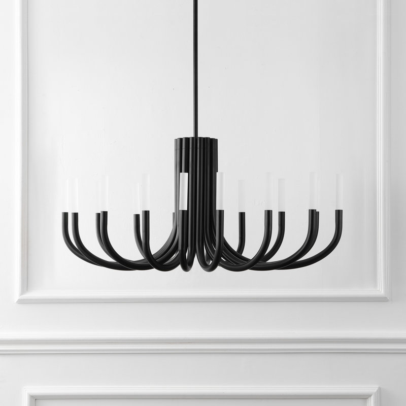 Lustre 12 lumières Evonne, Noir
