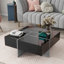 Table basse au design unique avec 4 compartiments de rangement cachés, table basse carrée-938318020