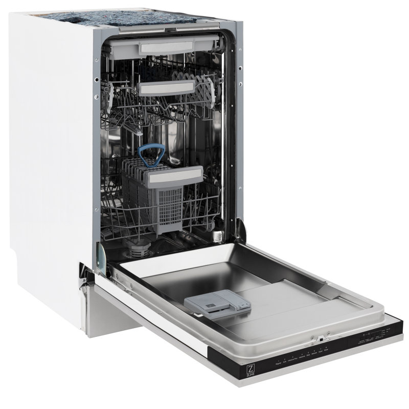 ZLINE 18" Tallac Series 3rd Rack Top Control Dishwasher with Stainless Steel Tub, 51dBa, Stainless Steel