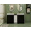 Meuble-lavabo autoportant avec lavabo en résine et armoires de rangement, avec porte à fermeture douce, ensemble KD-1740360222