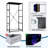 4 Drawer Dresser for Bedroom, Narrow Chest of Drawers, Wooden Top and Study Iron Frame 18"x37.5"-(WxH)