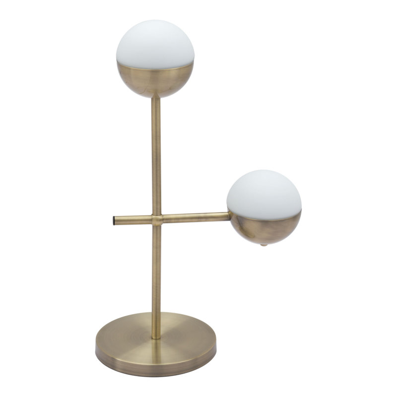 Steel, Glass Buffet Lamp, No