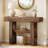 41.34'' Farmhouse Entryway Console Table With Storage Shelves, 2-tier Narrow Sofa Table With Sturdy H-shaped Legs-803862850