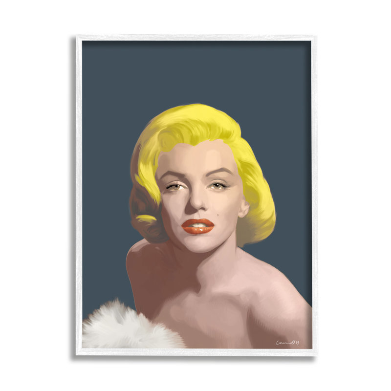 «Blond pop», art mural rétro sur toile XXL par Chris Consani, H 20 po x l 16 po, Giclée encadrée blanc bord de mer