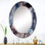Gris et bleu, art abstrait fluide de luxe - miroir mural moderne-854887163
