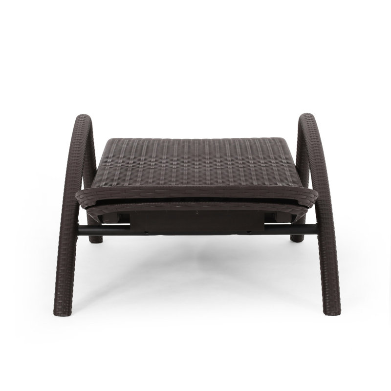 Chaise longue inclinable 76,5 po, 1, Marron foncé