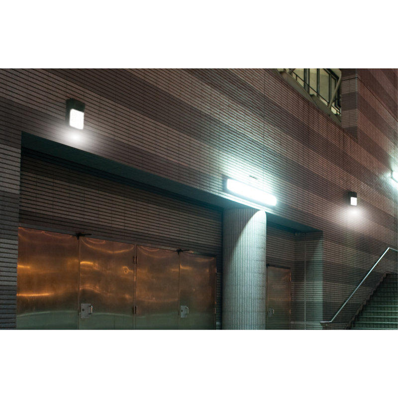 Luminaire à cloison d'extérieur à DEL intégré à 1 ampoule Abhik Bronze