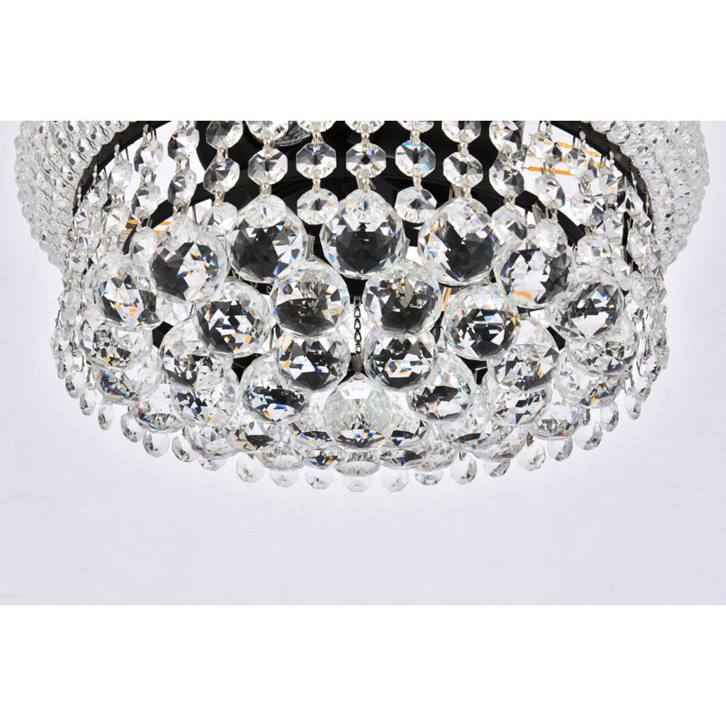 Plafonnier encastré Ston Easton, Noir, 6 lumières, H 8 po x l 14 po x P 14 po