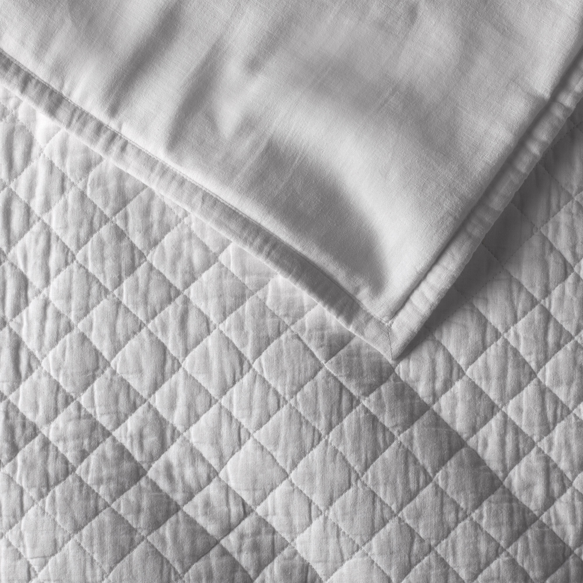 Jeffen Linen Blend Sham Set, Standard/Twin, Stormy Blue