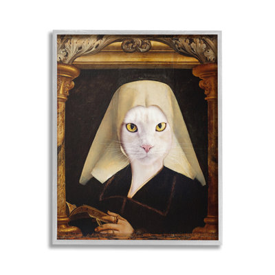 «Cat with Ornate Arch», art de la giclée encadrée par Karen Burke