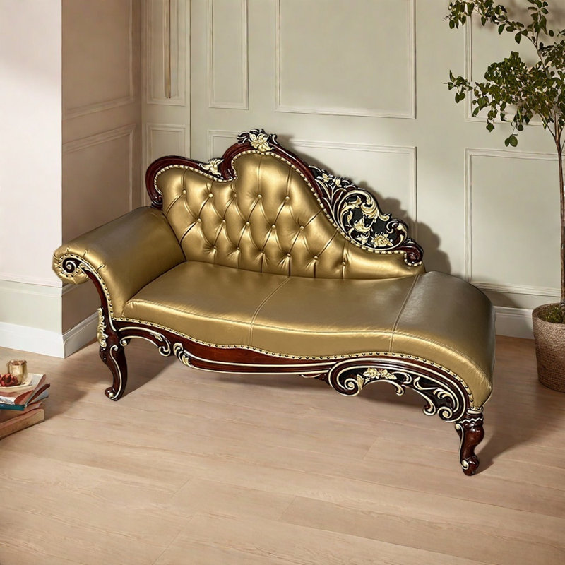 Chaise élégante en bois massif exquis, Orienté à gauche (vu de face)